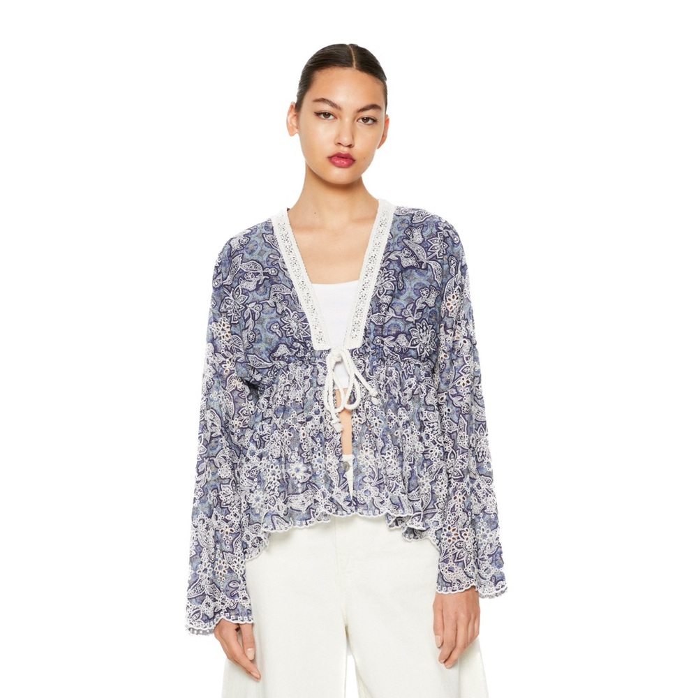 Free People |  Anissa Bed Jacket NWT - Picture 2 of 7